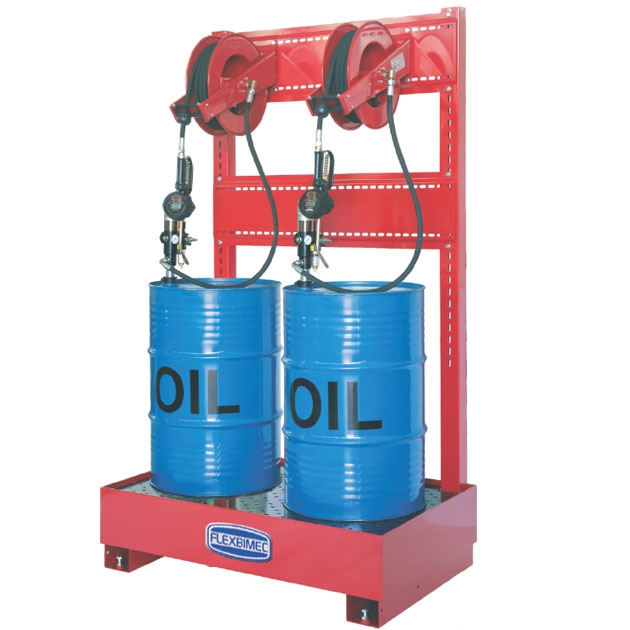 Öl Auslassgerät - mit Fangwanne - 2x 3:1 Pumpe